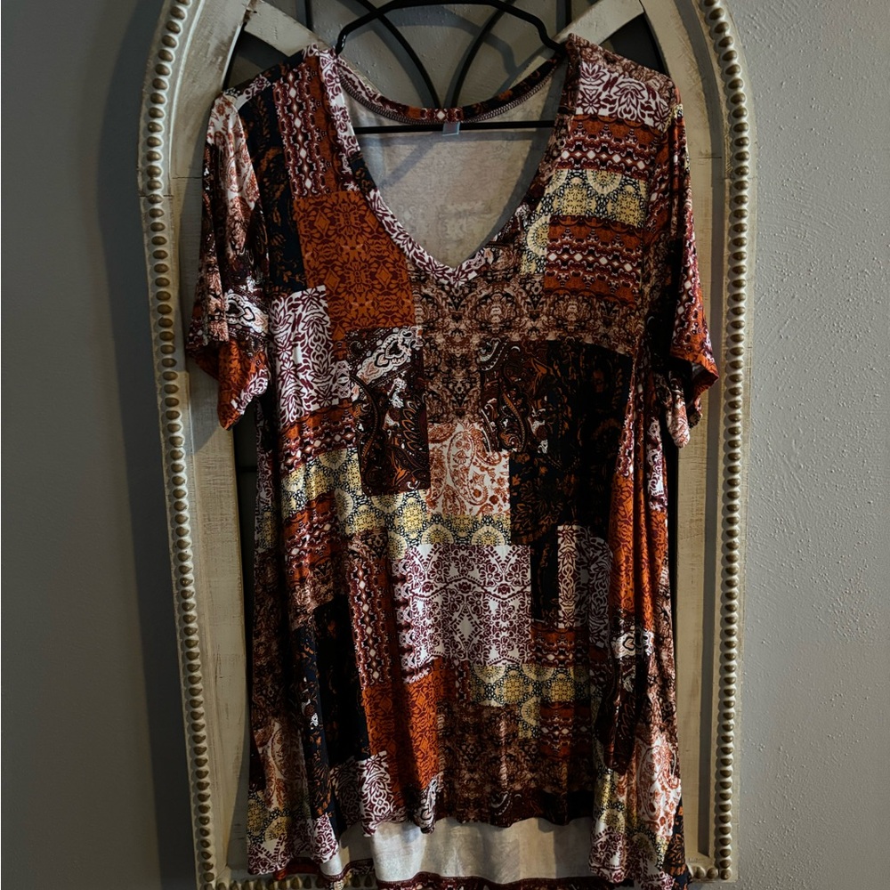 Xl short sleeve fall color tunic